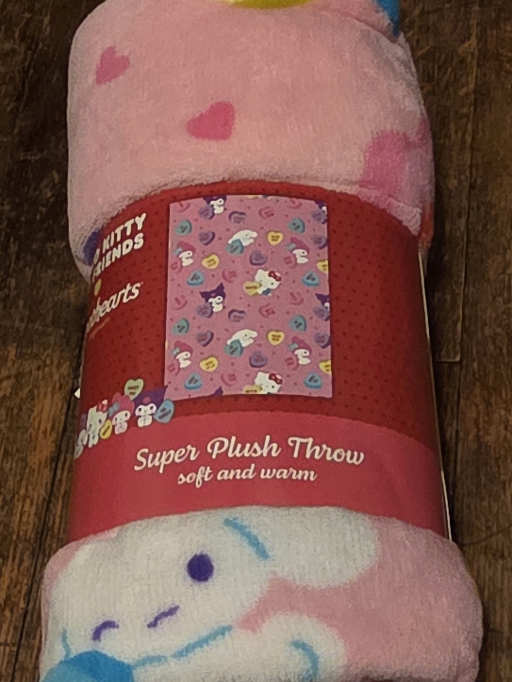 Hello Kitty Super Plush Throw Blanket - Pink, Blue, Purple, White